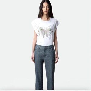Zadig & Voltaire Cécilia Concert Diamanté Tank Top